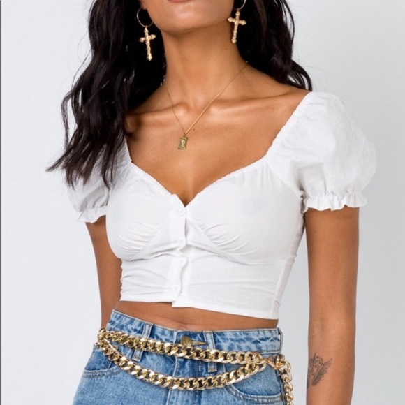 Princess Polly Tops - puff sleeve cute summer top